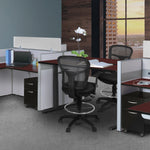 Regency Harrison Elevated Mesh Back Drafting Stool with Integrated Foot Ring and Ergonomic Support Arms 27 - 32