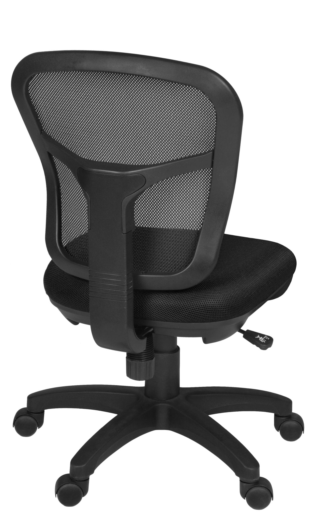 Regency Harrison Armless Mesh Back Task Chair with Breathable Ergonomic Support and Space - Saving Profile 18 - 23"H (REG - 5129BK) - SchoolOutlet