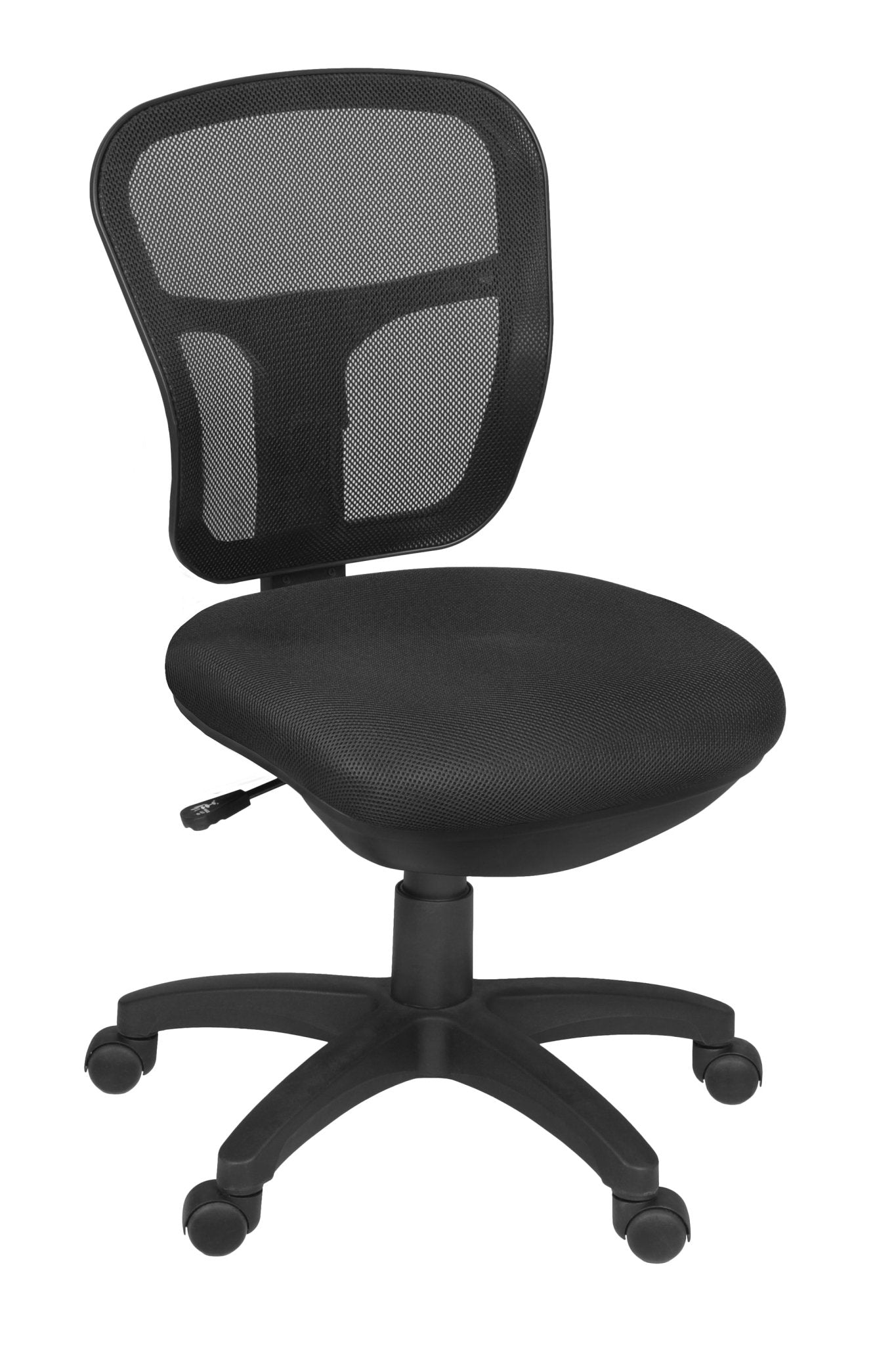 Regency Harrison Armless Mesh Back Task Chair with Breathable Ergonomic Support and Space - Saving Profile 18 - 23"H (REG - 5129BK) - SchoolOutlet