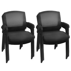 Regency Knight 8-Pack Multi-Purpose Mesh Back Training Chairs with Stackable Steel Frames and Breathable Support 17"H (REG-5675XBK8PK)