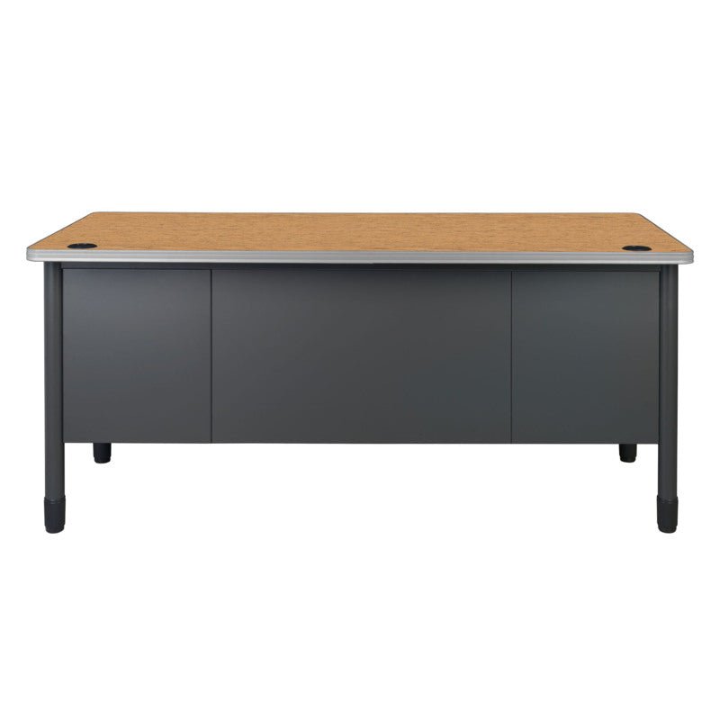 Regency Mesa Steel Double Pedestal Teacher's Office Desk with Center Drawer 60" x 30" (66266DPCDMO) - SchoolOutlet