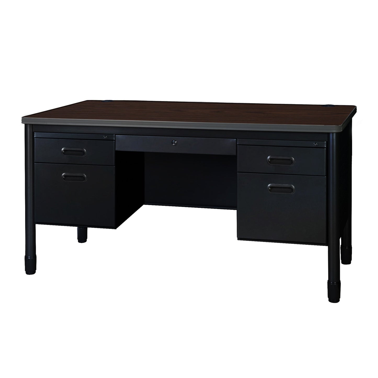 Regency Mesa Steel Double Pedestal Teacher's Office Desk with Center Drawer 60" x 30" (REG - 66348SPCD - DP) - SchoolOutlet