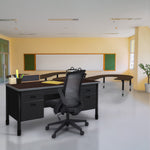 Regency Mesa Steel Double Pedestal Teacher's Office Desk with Center Drawer 60