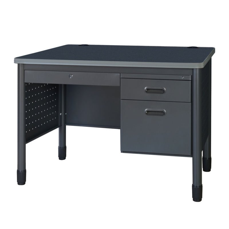 Regency Mesa Steel Single Pedestal Teacher's Office Desk with Center Drawer 48" x 30" (REG - 66348SPCD) - SchoolOutlet