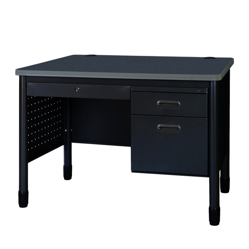 Regency Mesa Steel Single Pedestal Teacher's Office Desk with Center Drawer 48" x 30" (REG - 66348SPCD) - SchoolOutlet