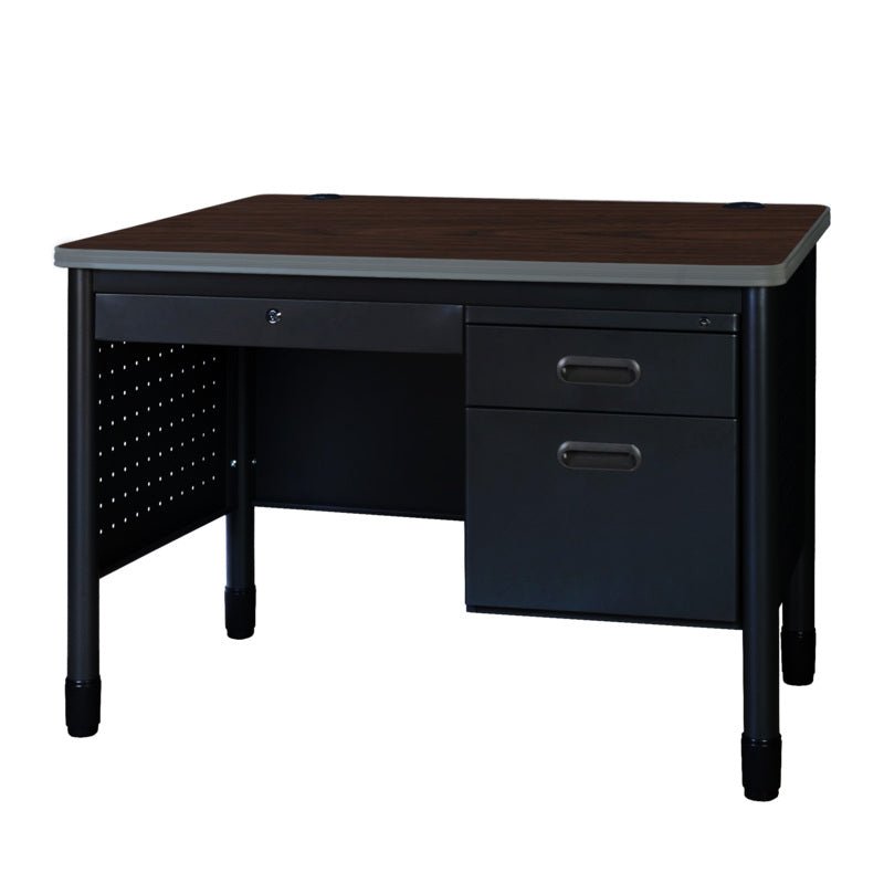 Regency Mesa Steel Single Pedestal Teacher's Office Desk with Center Drawer 48" x 30" (REG - 66348SPCD) - SchoolOutlet