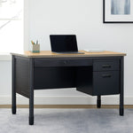 Regency Mesa Steel Single Pedestal Teacher's Office Desk with Center Drawer 48
