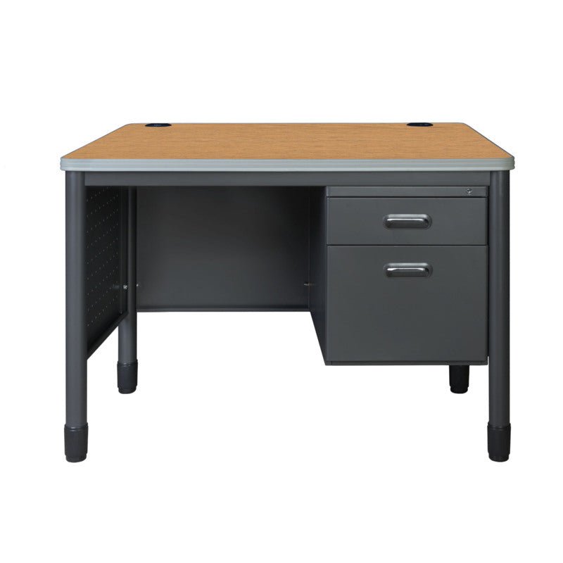 Regency Mesa Steel Single Pedestal Teacher's Office Desk 48" x 30" (66348SPMO) - SchoolOutlet