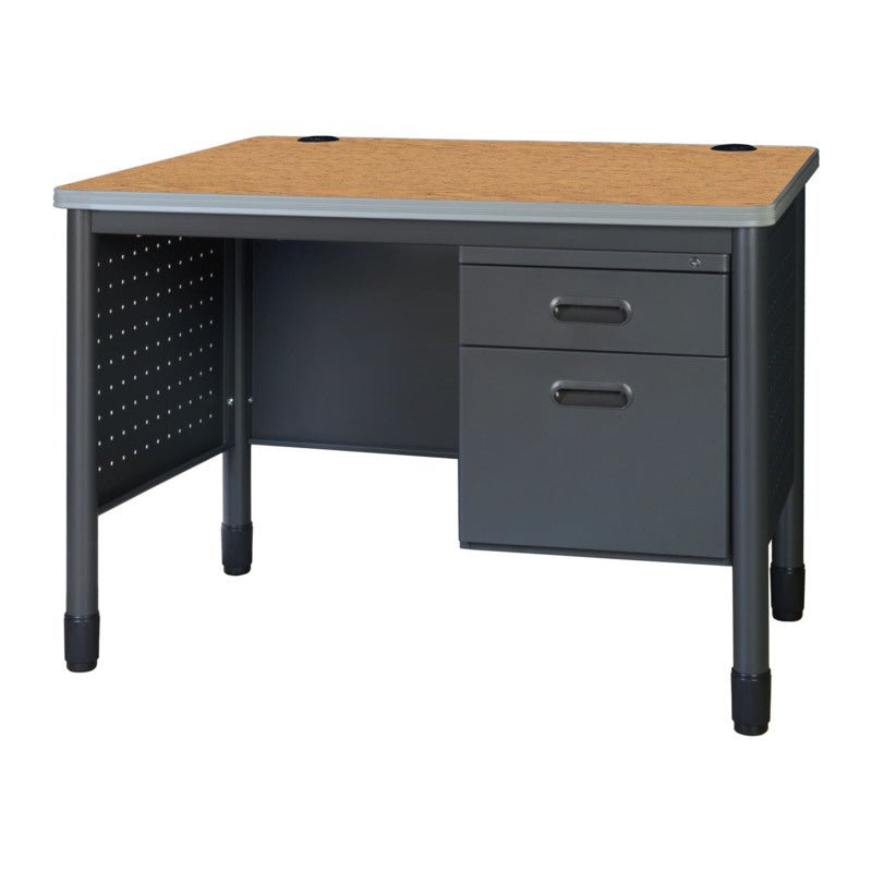 Regency Mesa Steel Single Pedestal Teacher's Office Desk 48" x 30" (66348SPMO) - SchoolOutlet