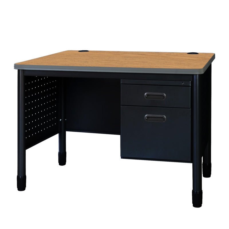 Regency Mesa Steel Single Pedestal Teacher's Office Desk 48" x 30" (REG - 66348SPCD) - SchoolOutlet