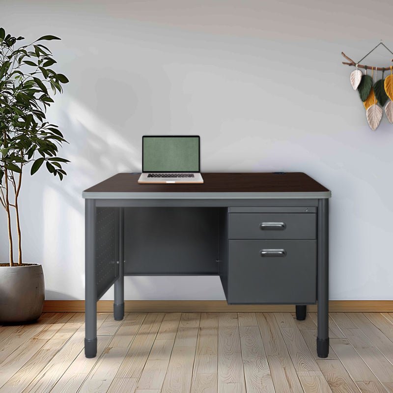 Regency Mesa Steel Single Pedestal Teacher's Office Desk 48" x 30" (REG - 66348SPCD) - SchoolOutlet