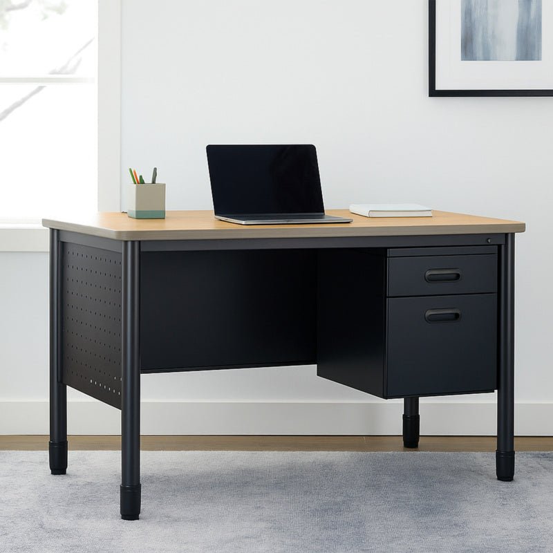 Regency Mesa Steel Single Pedestal Teacher's Office Desk 48" x 30" (REG - 66348SPCD) - SchoolOutlet