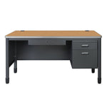 Regency Mesa Steel Single Pedestal Teacher's Office Desk with Center Drawer 60