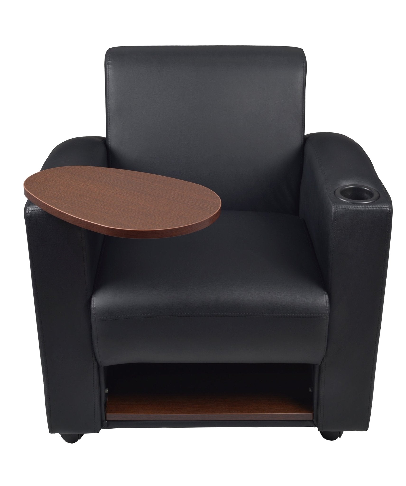 Regency Nova Tablet Arm Chair w/ Storage (2 pack) - Black / Java - SchoolOutlet