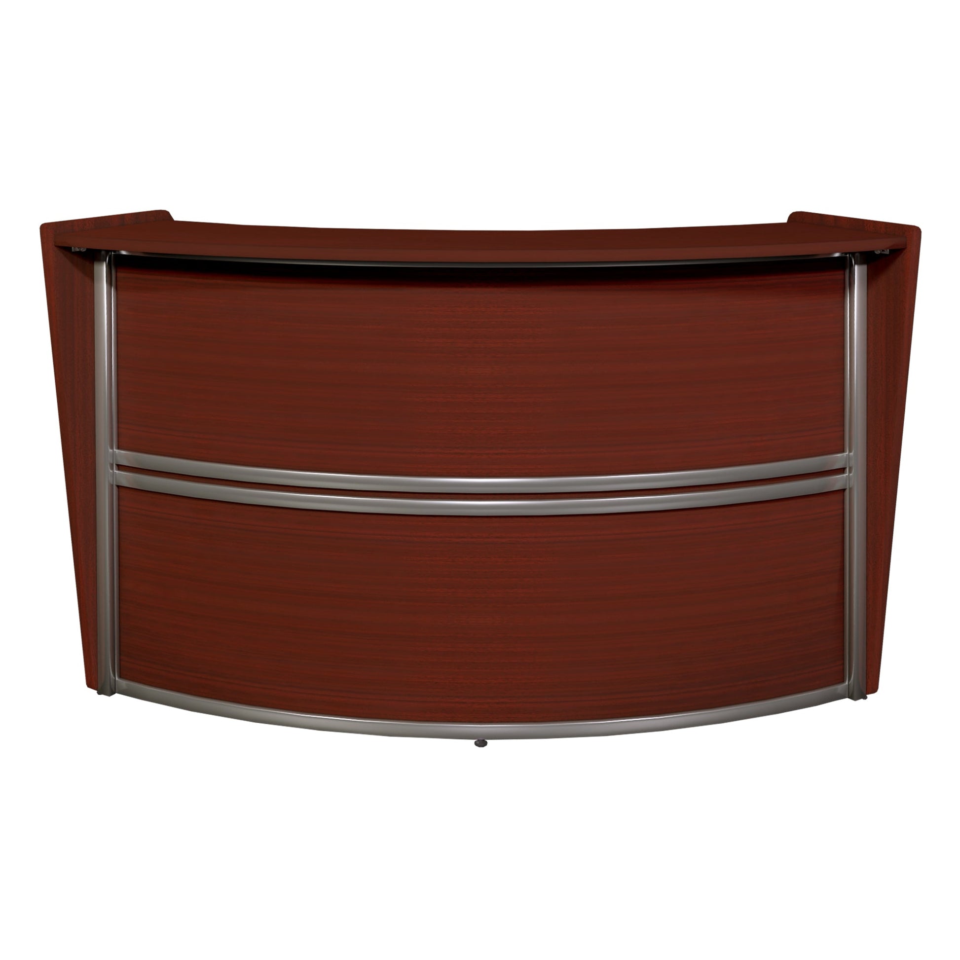 Regency Marque Single - Unit Reception Curved Desk Workstation 72"W x 32"D - SchoolOutlet