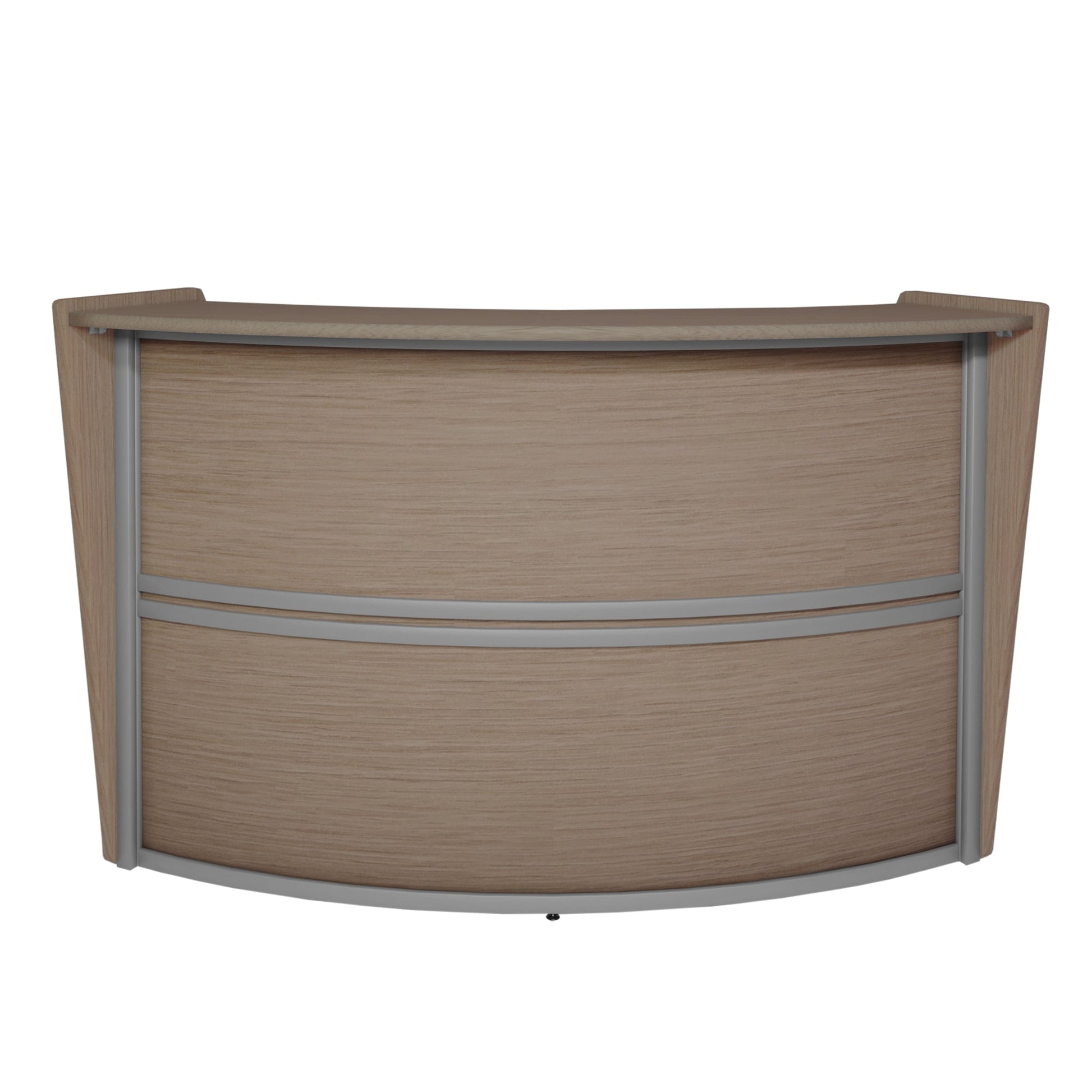 Regency Marque Single - Unit Reception Curved Desk Workstation 72"W x 32"D - SchoolOutlet