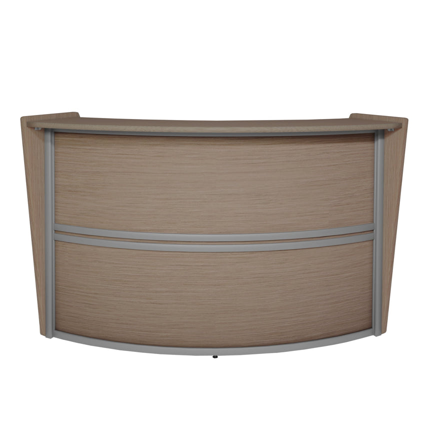 Regency Marque Single - Unit Reception Curved Desk Workstation 72"W x 32"D - SchoolOutlet
