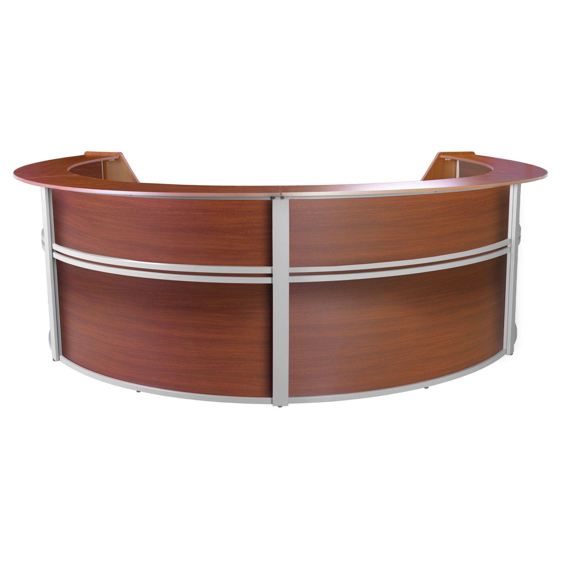 Regency Marque Four - Unit Reception Curved Desk Workstation 142"W x 103"D - SchoolOutlet