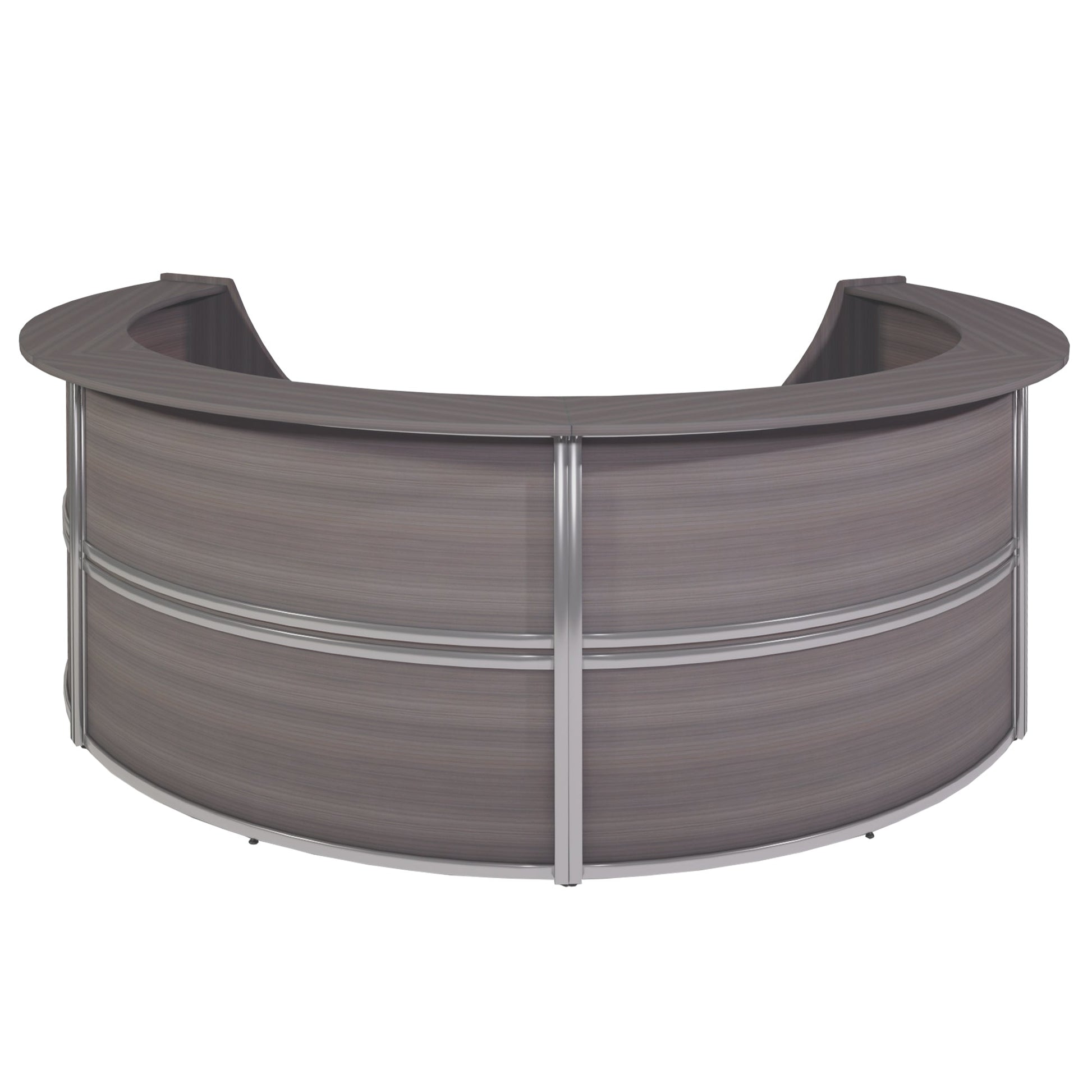 Regency Marque Four - Unit Reception Curved Desk Workstation 142"W x 103"D - SchoolOutlet