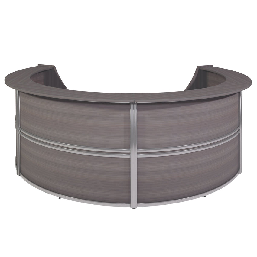 Regency Marque Four - Unit Reception Curved Desk Workstation 142"W x 103"D - SchoolOutlet