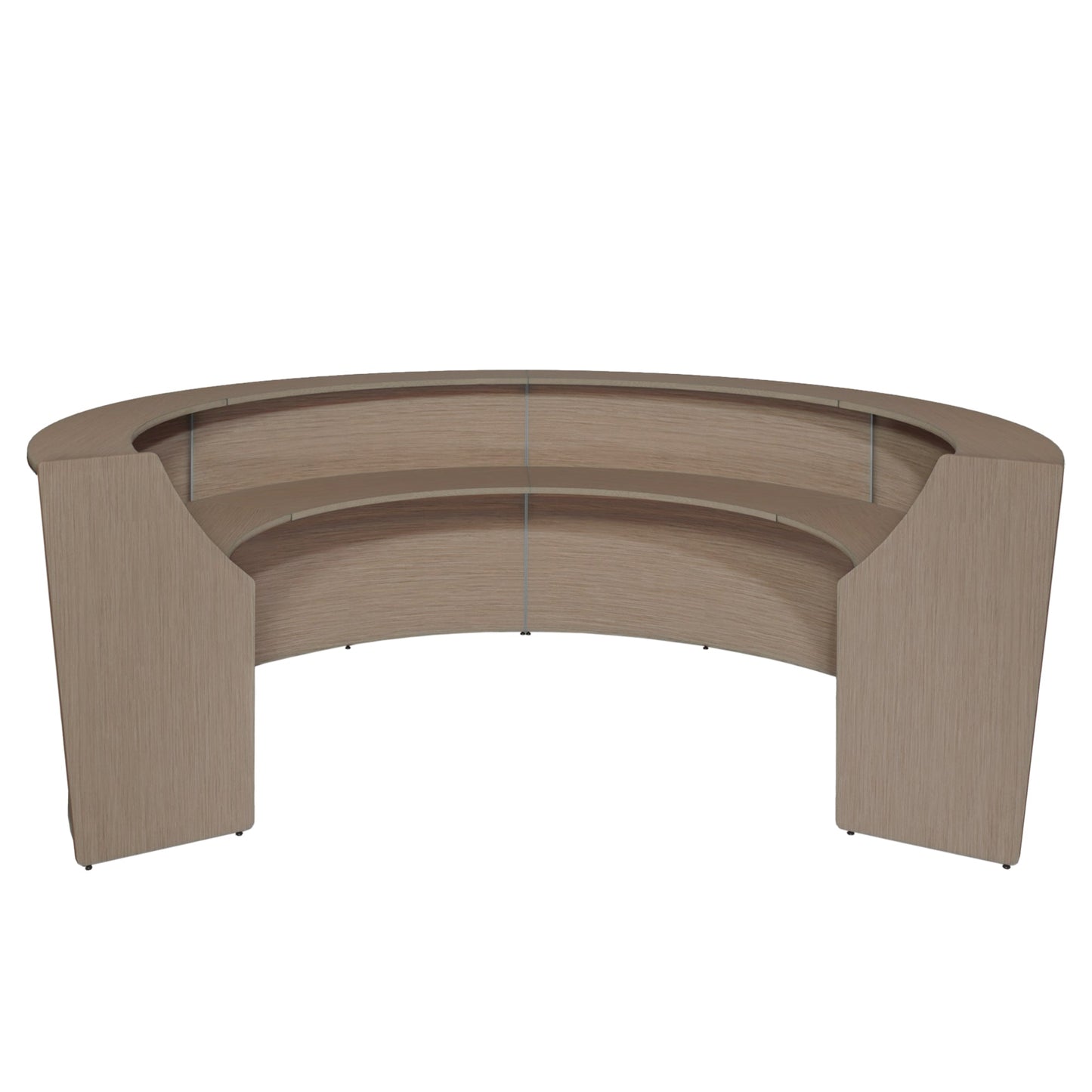 Regency Marque Four - Unit Reception Curved Desk Workstation 142"W x 103"D - SchoolOutlet