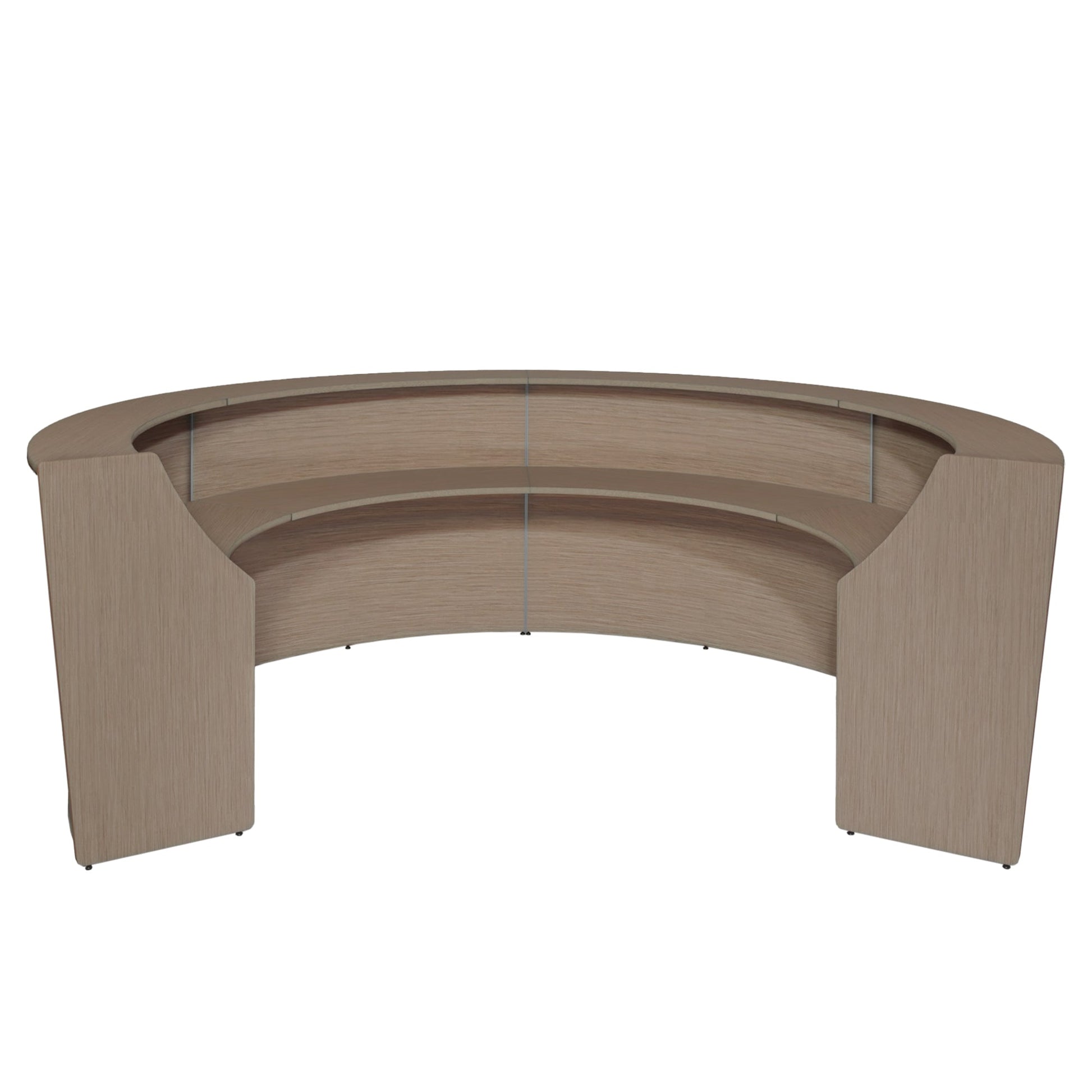 Regency Marque Four - Unit Reception Curved Desk Workstation 142"W x 103"D - SchoolOutlet