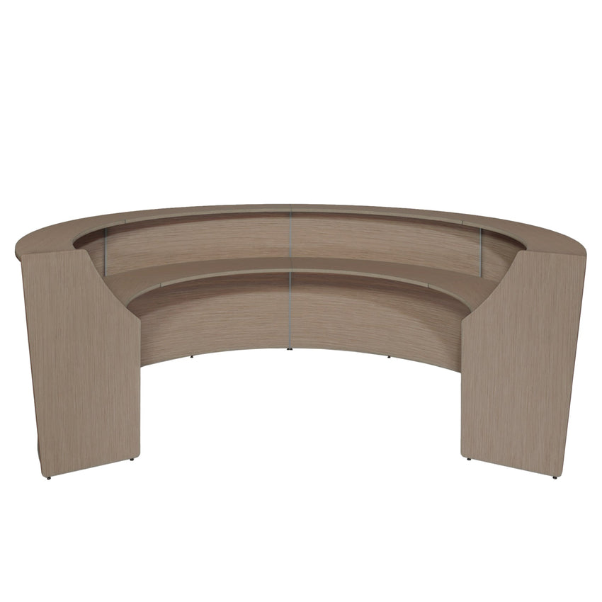 Regency Marque Four - Unit Reception Curved Desk Workstation 142"W x 103"D - SchoolOutlet