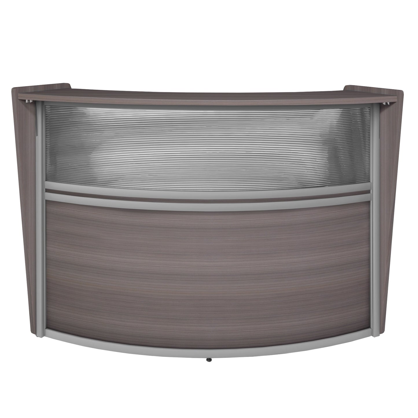Regency Marque Plexi Single - Unit Reception Curved Desk Workstation 72"W x 32"D - SchoolOutlet