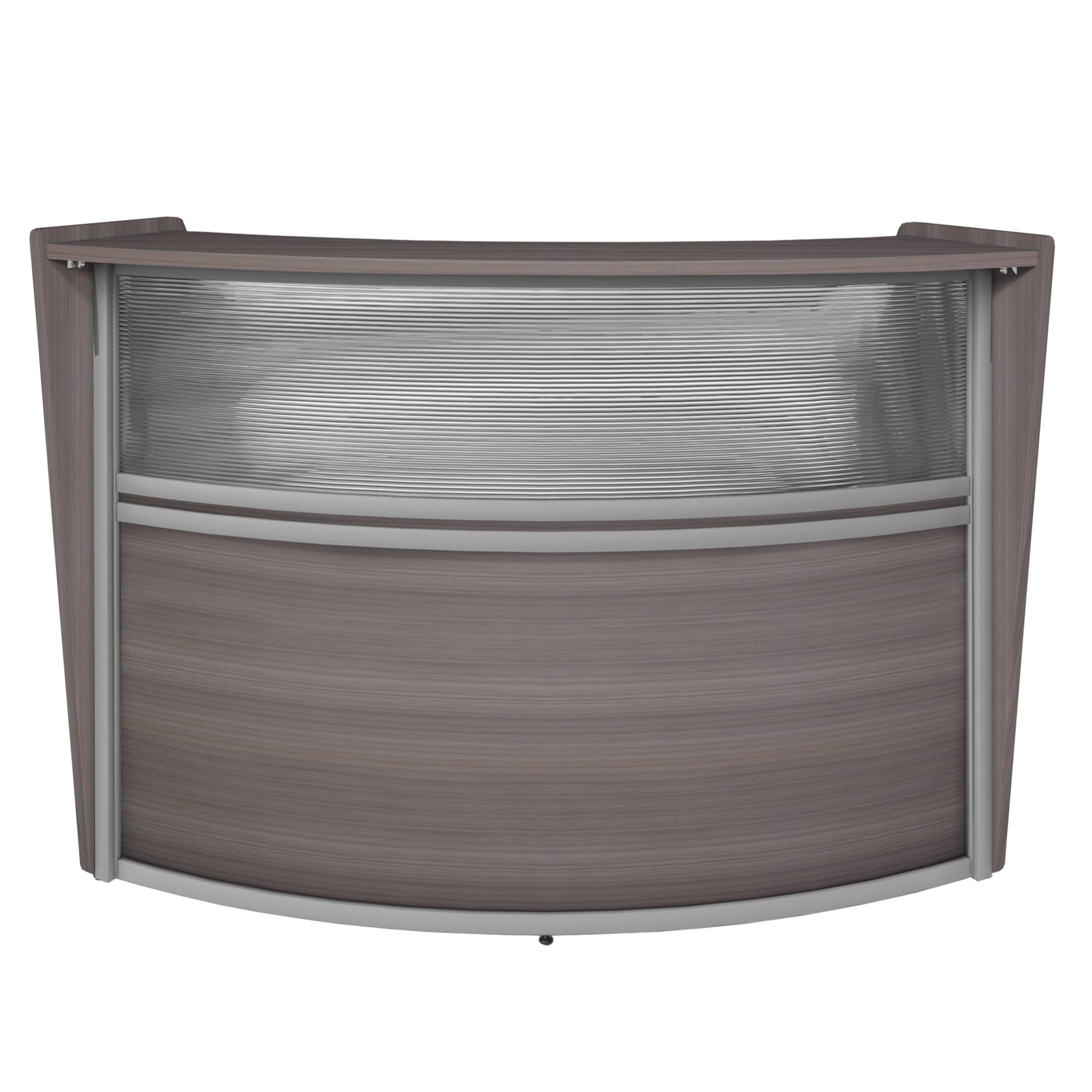 Regency Marque Plexi Single - Unit Reception Curved Desk Workstation 72"W x 32"D - SchoolOutlet