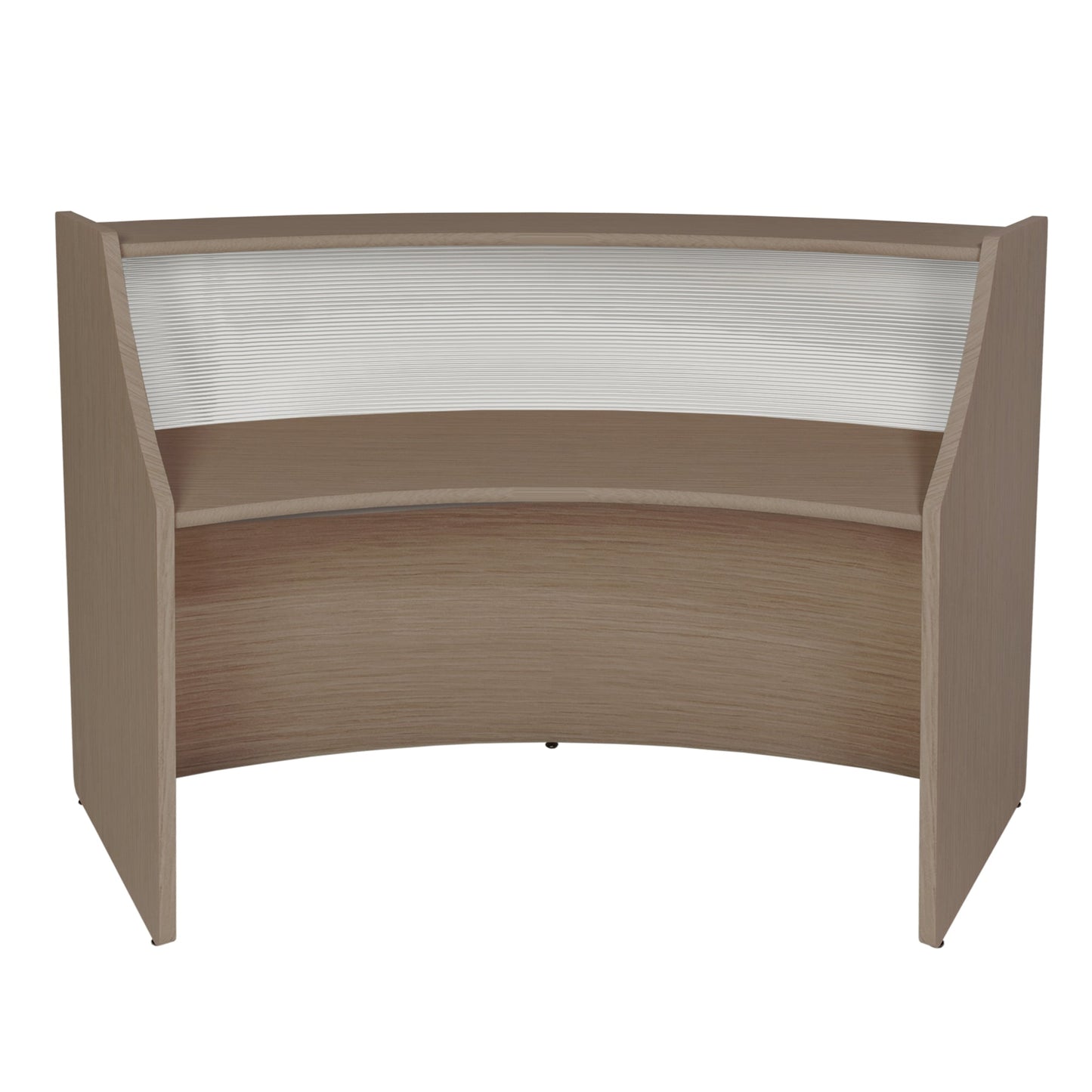Regency Marque Plexi Single - Unit Reception Curved Desk Workstation 72"W x 32"D - SchoolOutlet