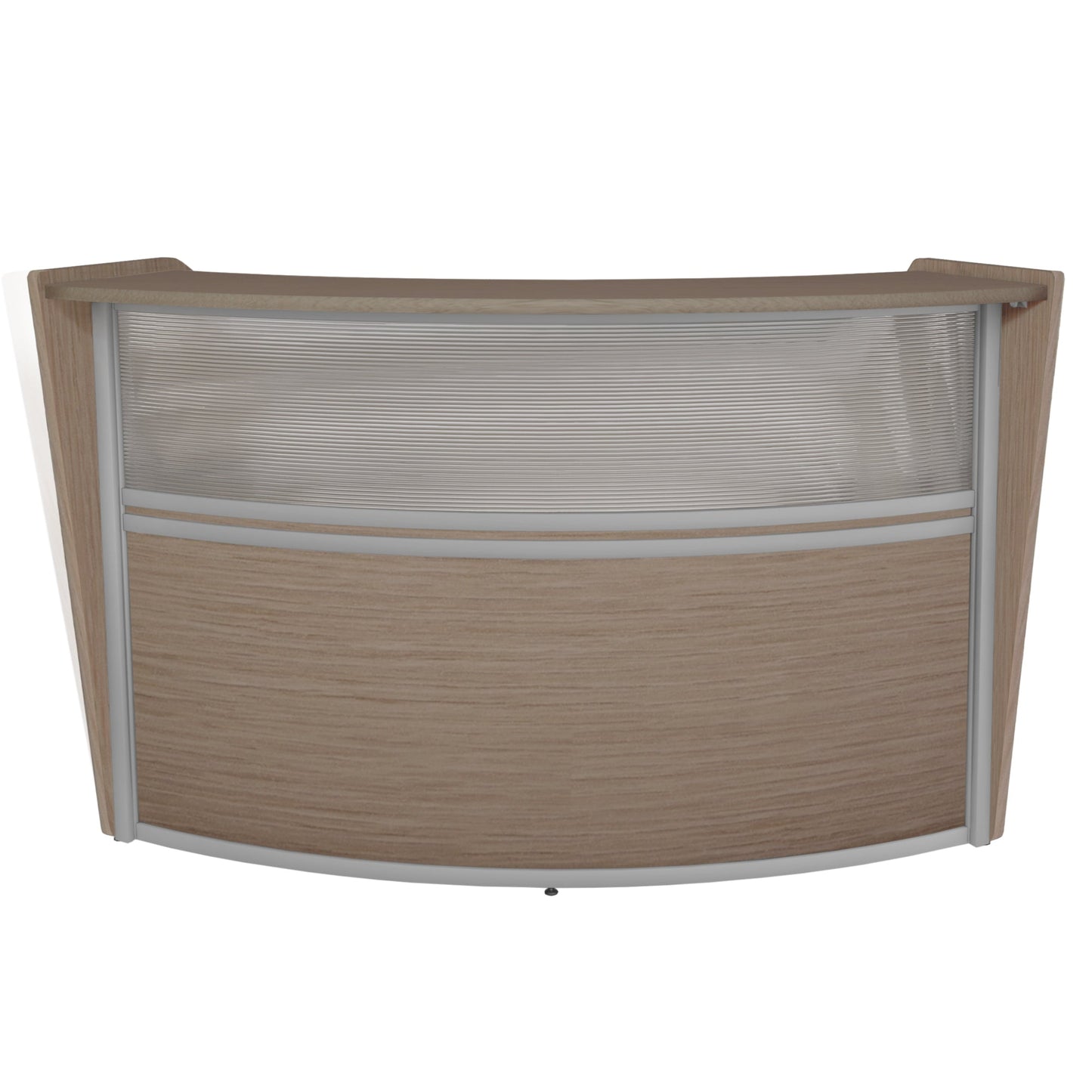Regency Marque Plexi Single - Unit Reception Curved Desk Workstation 72"W x 32"D - SchoolOutlet