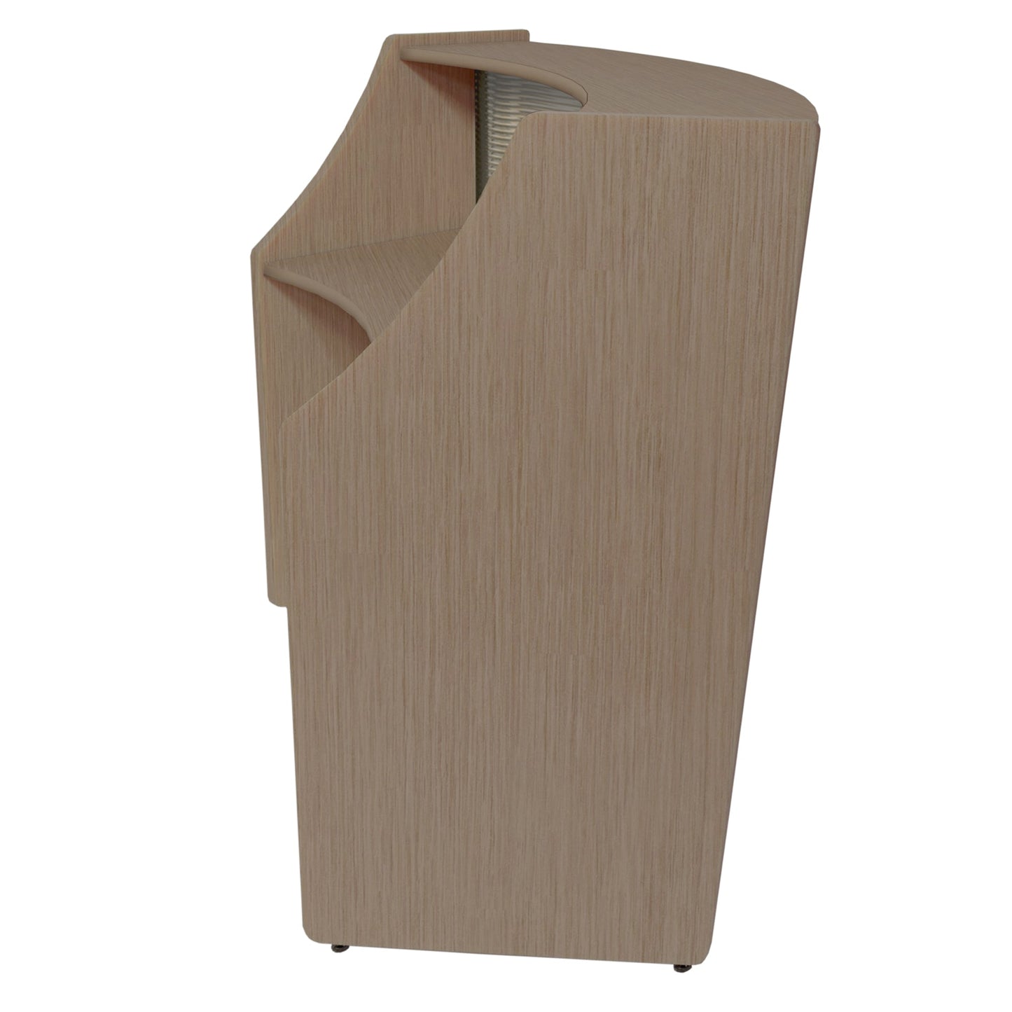Regency Marque Plexi Single - Unit Reception Curved Desk Workstation 72"W x 32"D - SchoolOutlet