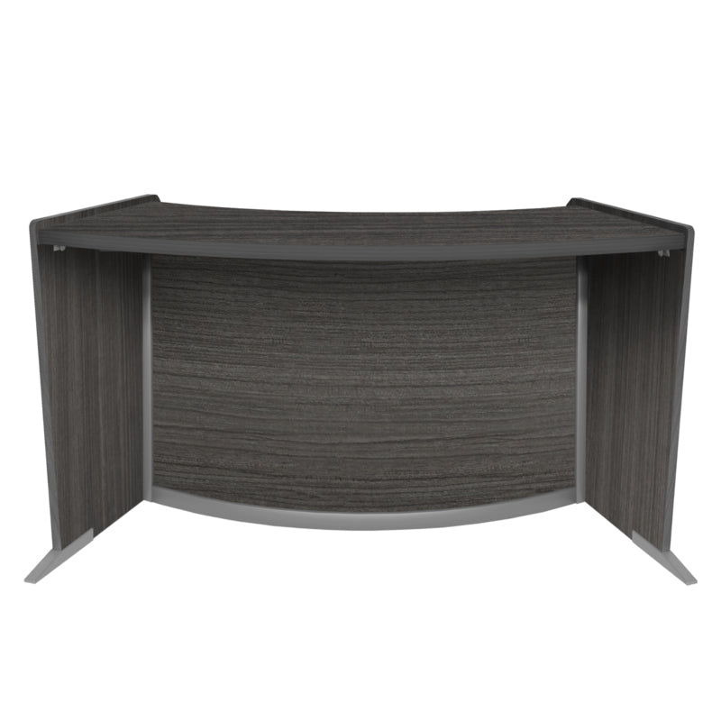 Regency Marque Curved ADA Compliant Reception Station Standalone or Add - On - Noble Oak - 42"W x 32"H - SchoolOutlet