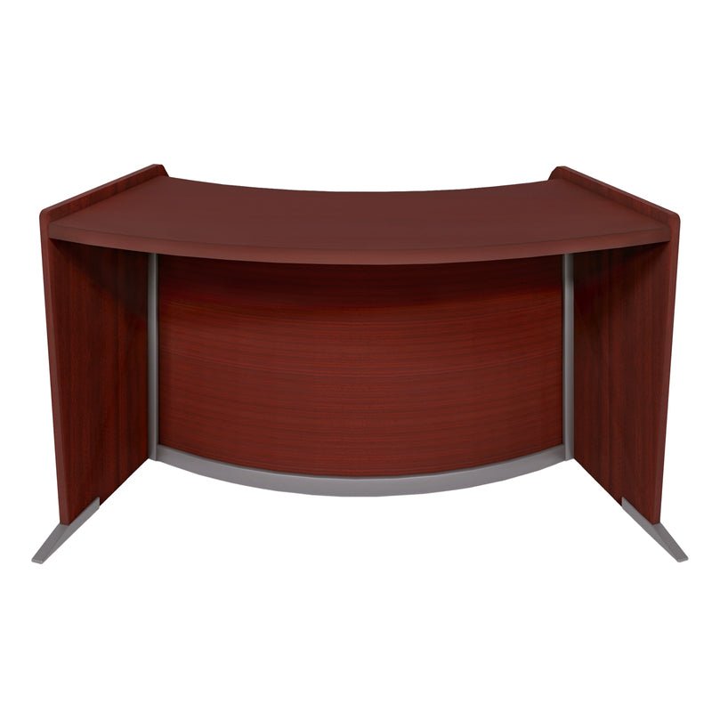 Regency Marque Curved ADA Compliant Reception Station Standalone or Add - On - Noble Oak - 42"W x 32"H - SchoolOutlet