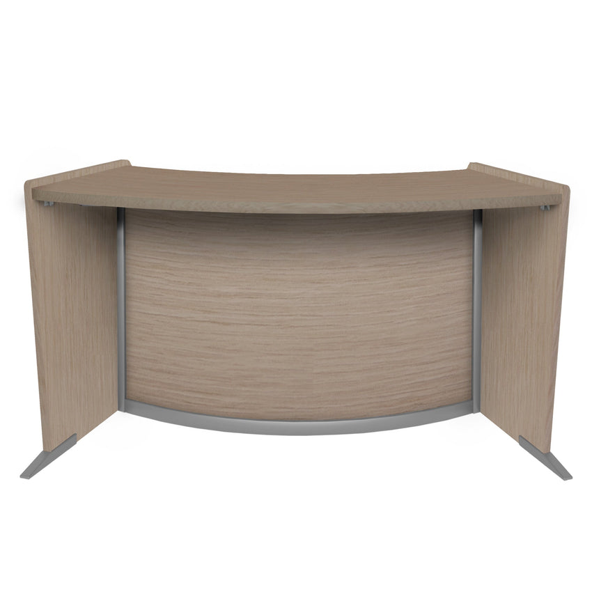 Regency Marque Curved ADA Compliant Reception Station Standalone or Add - On - Noble Oak - 42"W x 32"H - SchoolOutlet