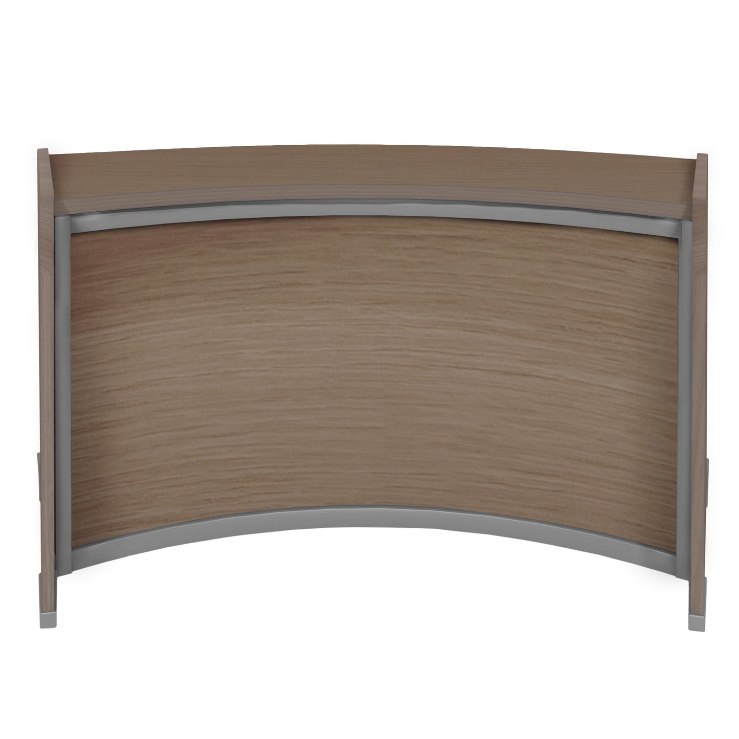 Regency Marque Curved ADA Compliant Reception Station Standalone or Add - On - Noble Oak - 42"W x 32"H - SchoolOutlet