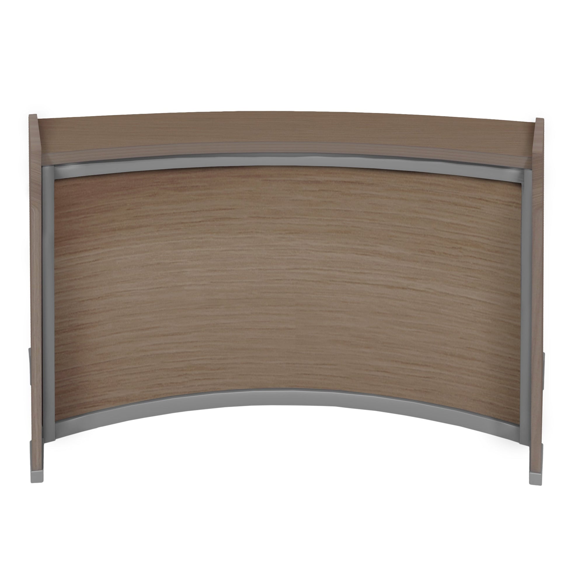 Regency Marque Curved ADA Compliant Reception Station Standalone or Add - On - Noble Oak - 42"W x 32"H - SchoolOutlet