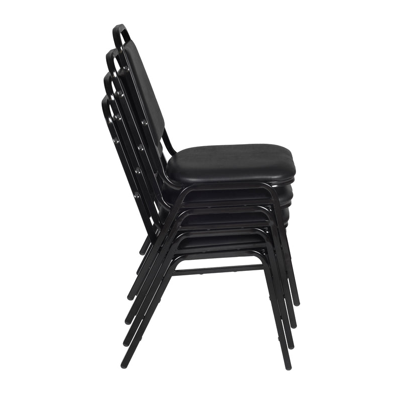 Regency Dining Cushioned Restaurant Stackable Chair (Pack of 4) - Black - SchoolOutlet