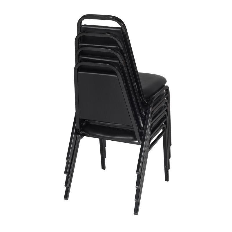 Regency Dining Cushioned Restaurant Stackable Chair (Pack of 4) - Black - SchoolOutlet