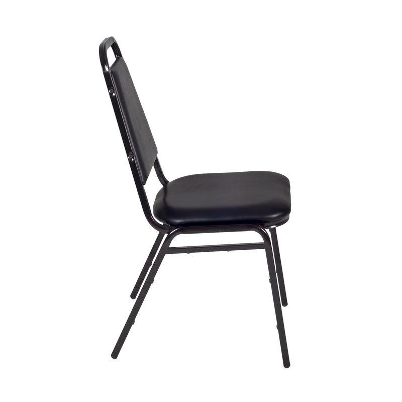 Regency Dining Cushioned Restaurant Stackable Chair (Pack of 8) - Black - SchoolOutlet