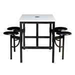 Regency Endure Standing Height Collaborative Table & Chair Set with 4 Pull-Out Stools 31.25