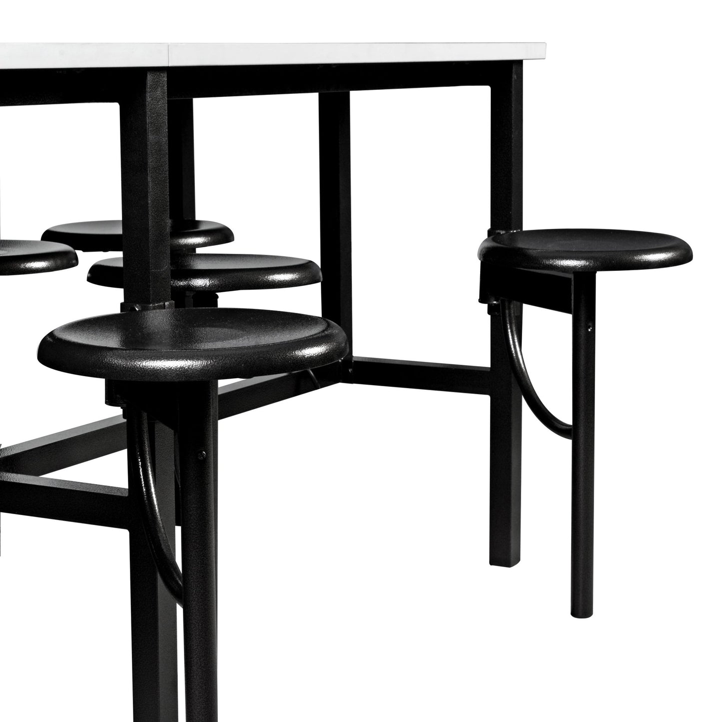 Regency Endure Standing Height Collaborative Table & Chair Set with 4 Pull-Out Stools 31.25"W x 48"L x 38"H (REG-9004-XXX-DVN) - SchoolOutlet