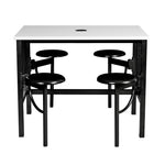 Regency Endure Standing Height Collaborative Table & Chair Set with 4 Pull-Out Stools 31.25