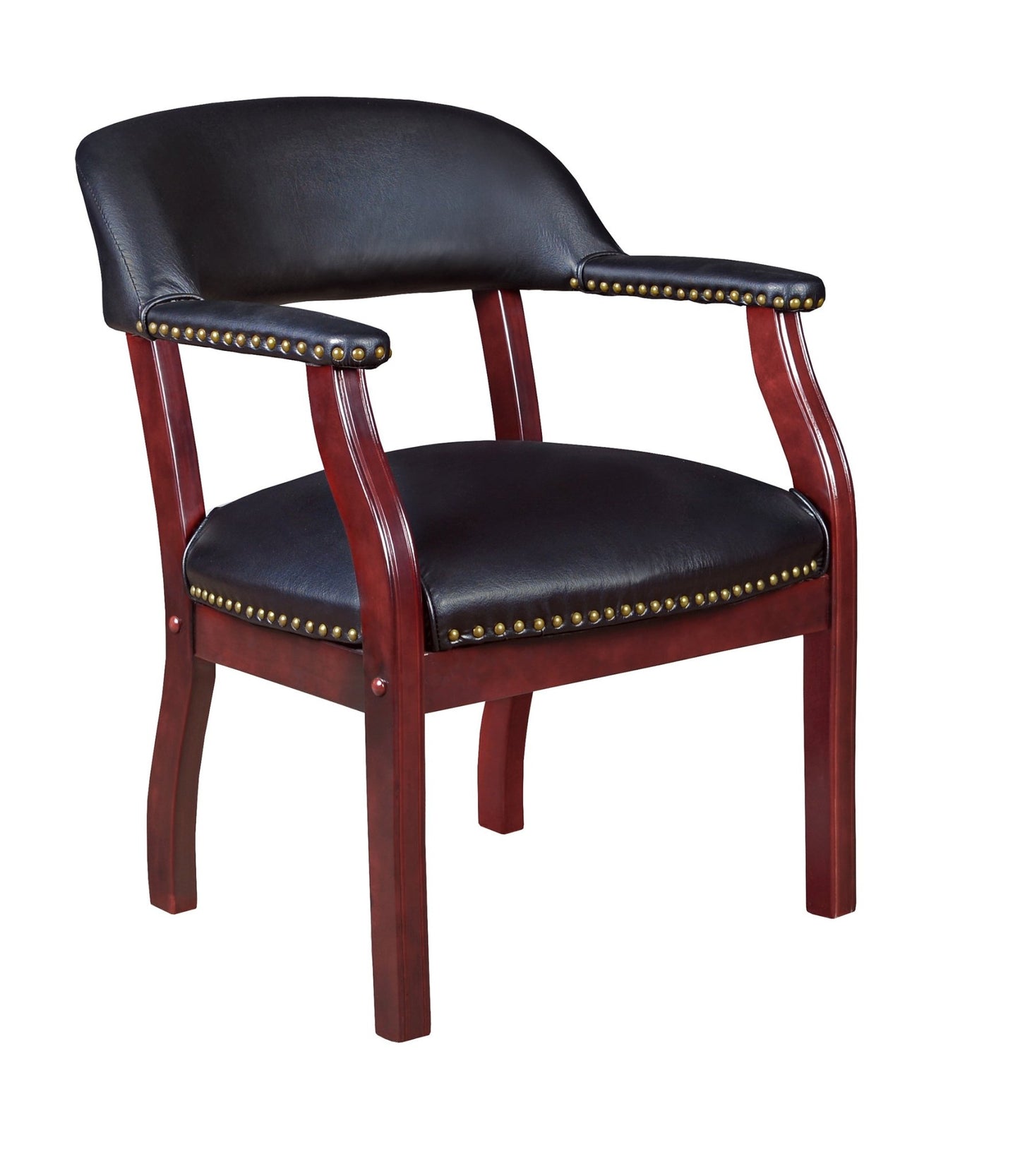 Regency Low Curved Back Ivy League Captain Chair with Saddle Seat - Traditional Chairs Side & Guest Seating 18"H (REG - 9004XXX) - SchoolOutlet