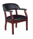 Regency Low Curved Back Ivy League Captain Chair with Saddle Seat - Traditional Chairs Side & Guest Seating 18