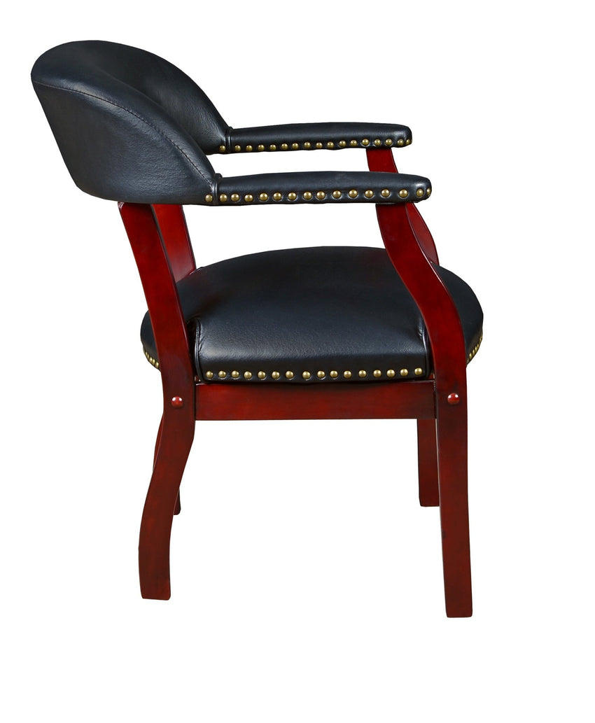Regency Low Curved Back Ivy League Captain Chair with Saddle Seat - Traditional Chairs Side & Guest Seating 18"H (REG - 9004XXX) - SchoolOutlet