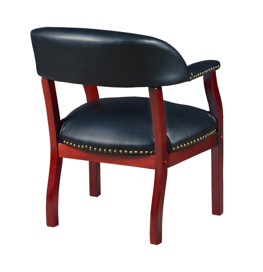 Regency Low Curved Back Ivy League Captain Chair with Saddle Seat - Traditional Chairs Side & Guest Seating 18"H (REG - 9004XXX) - SchoolOutlet