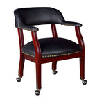 Regency Low Curved Back Ivy League Captain Chair with Saddle Seat - Traditional Chairs Side & Guest Seating 18