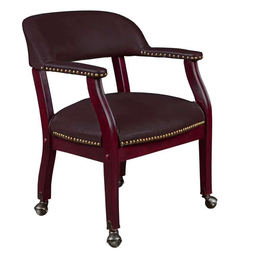Regency Low Curved Back Ivy League Captain Chair with Saddle Seat - Traditional Chairs Side & Guest Seating 18"H (REG - 9004XXX) - SchoolOutlet