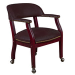 Regency Low Curved Back Ivy League Captain Chair with Saddle Seat - Traditional Chairs Side & Guest Seating 18
